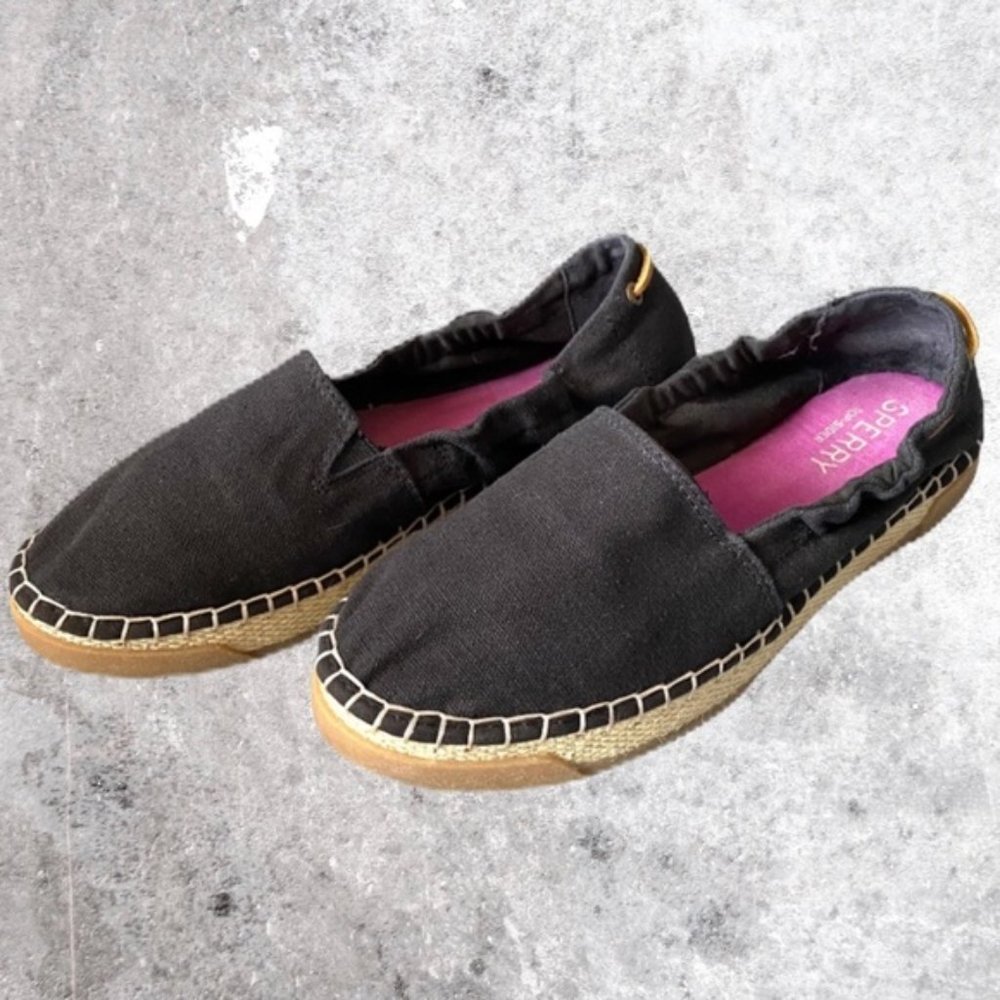 SPERRY Top Sider Fabric Black Size 9